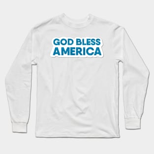 God Bless America Glitter Sticker Long Sleeve T-Shirt